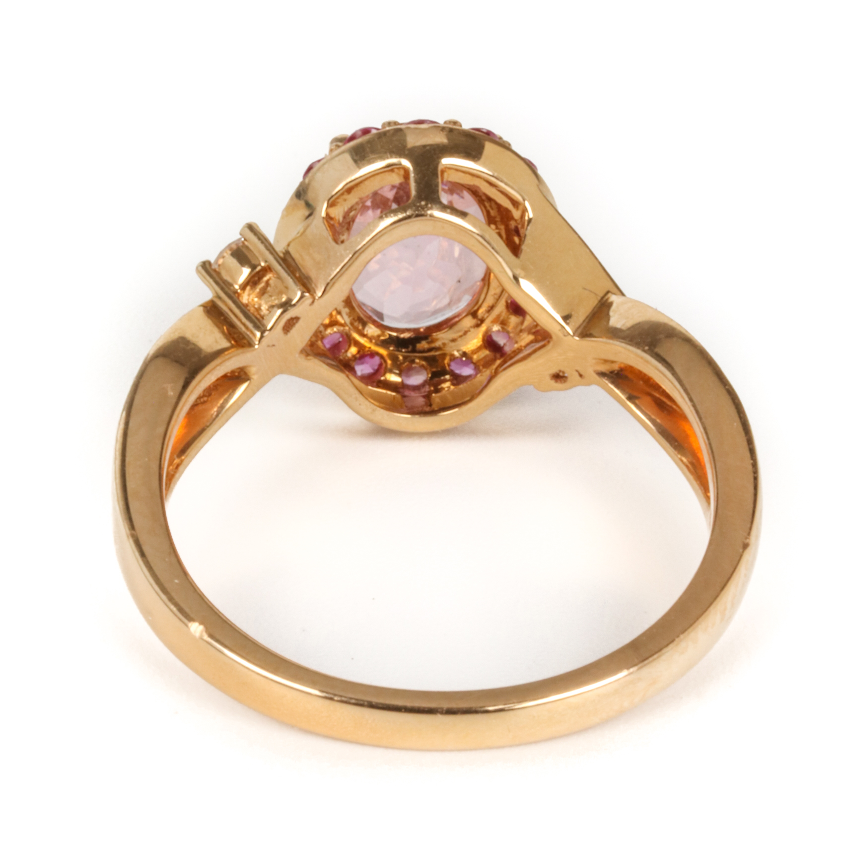 Oval cut morganite ring sale