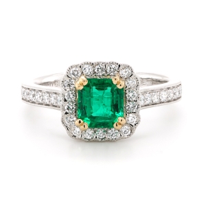 0.93ct Emerald Cluster Ring - John Pye Luxury Assets